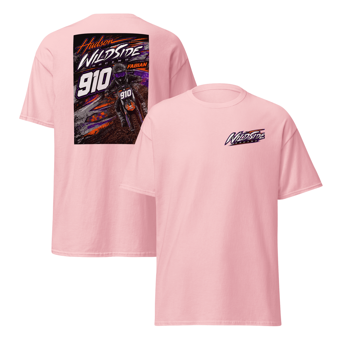 910 Wildside Racing T-Shirt Light Pink - Kirik Motorsports