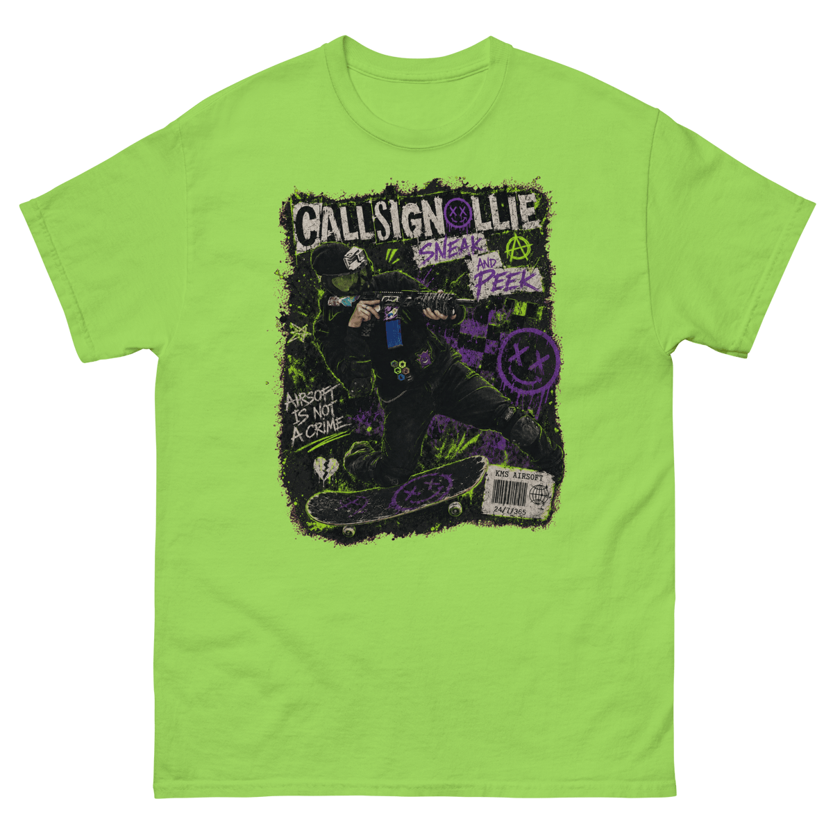 CallsignOllie tee Lime - Kirik Motorsports