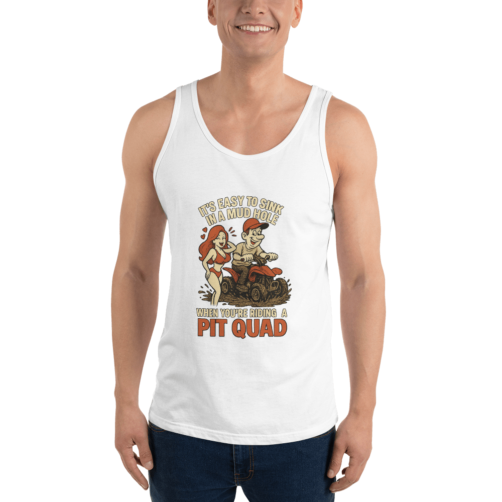 Mudhole Tank Top White - Kirik Motorsports