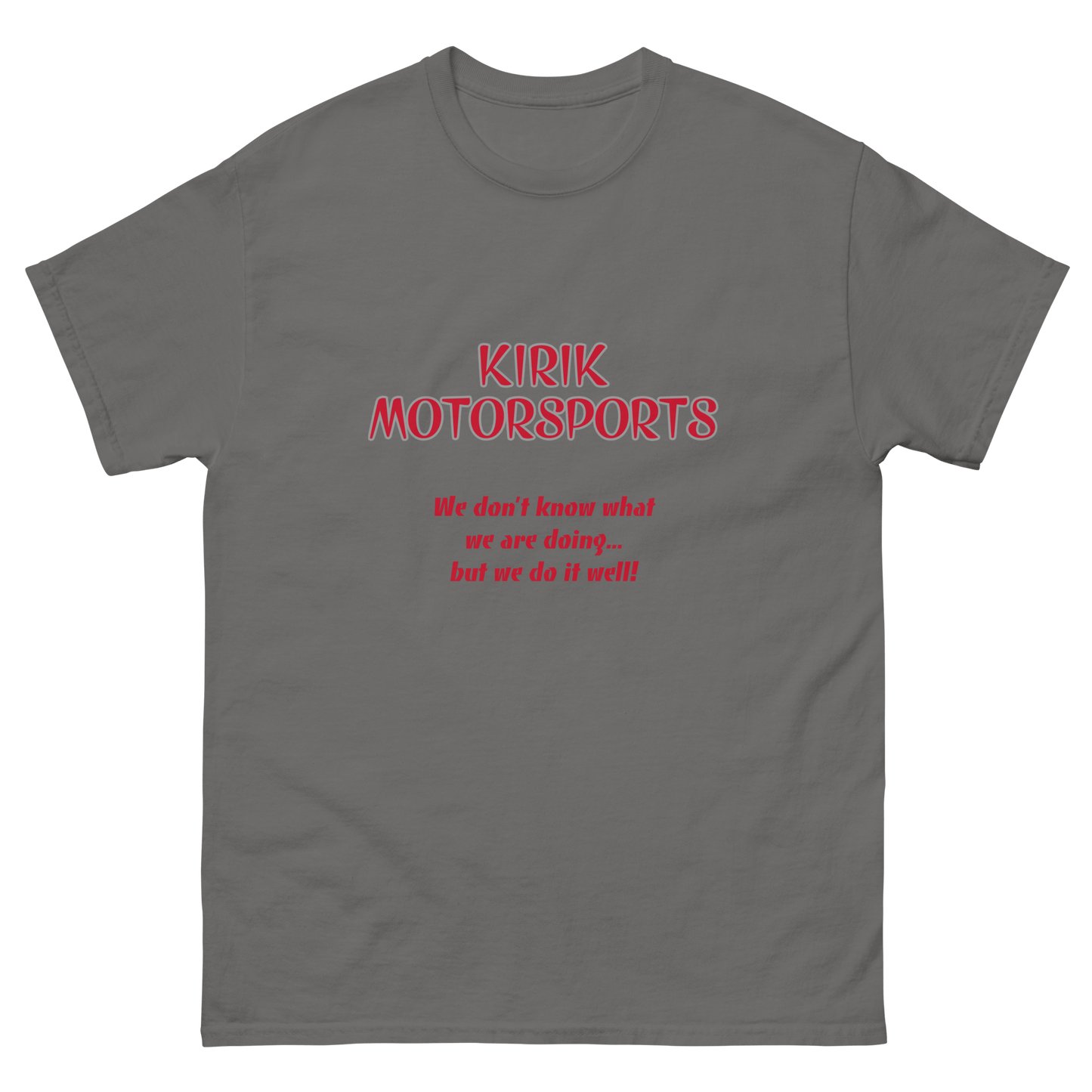 Unisex KMS tee Charcoal - Kirik Motorsports