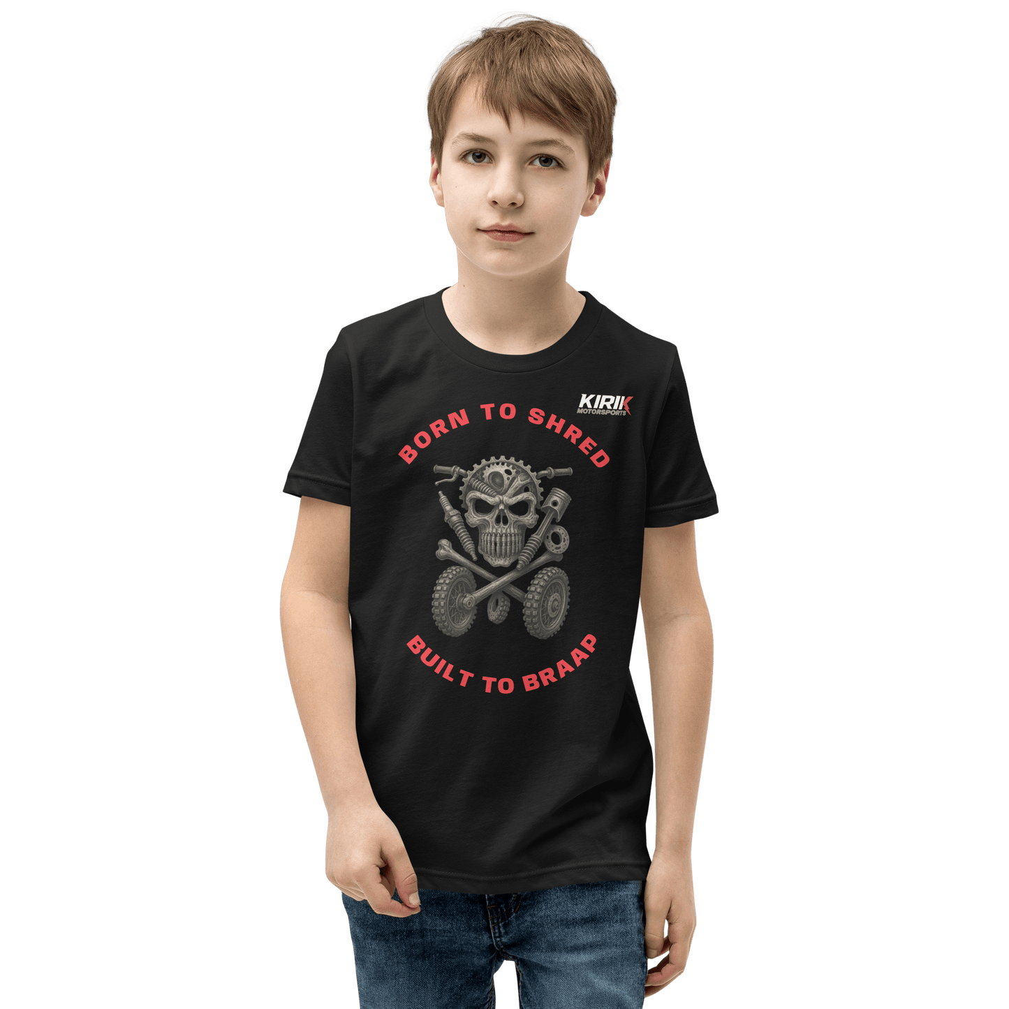 Unisex Youth Braap T-Shirt Black - Kirik Motorsports