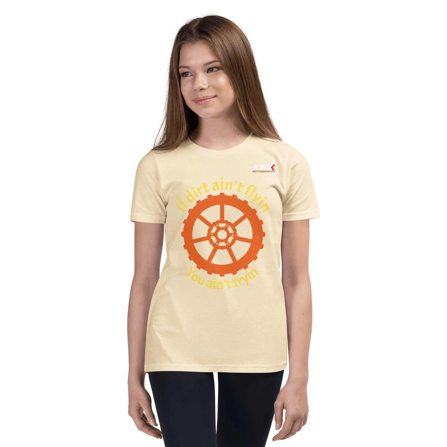 Unisex Youth Dirt T-Shirt Natural - Kirik Motorsports
