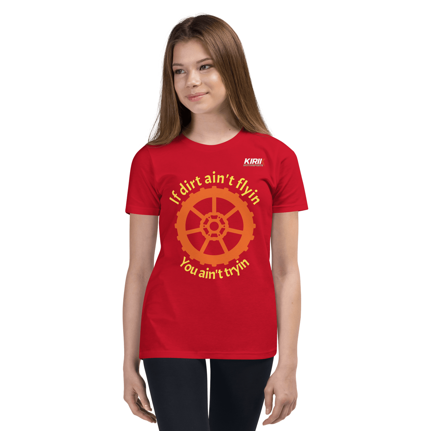 Unisex Youth Dirt T-Shirt Red - Kirik Motorsports