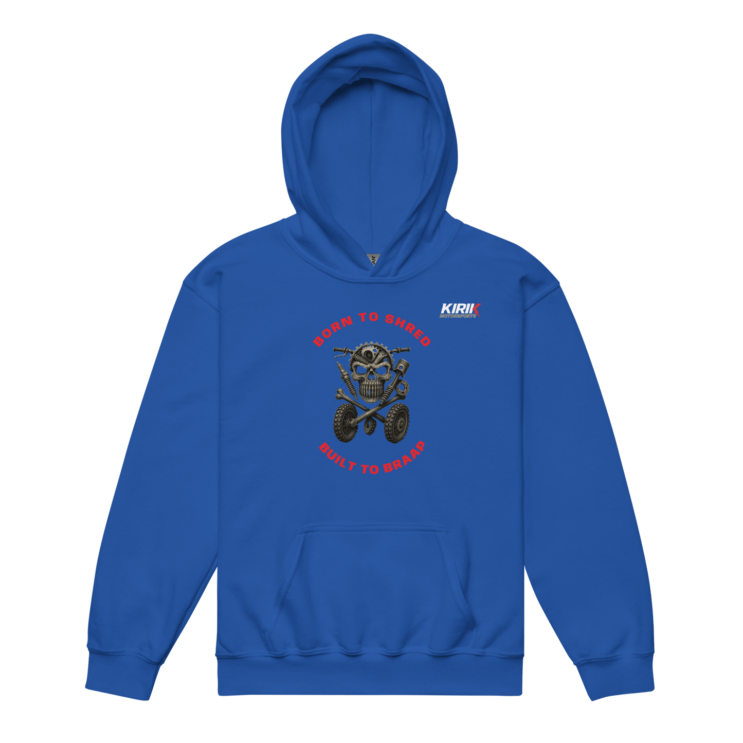 Youth Braap Hoodie Royal - Kirik Motorsports
