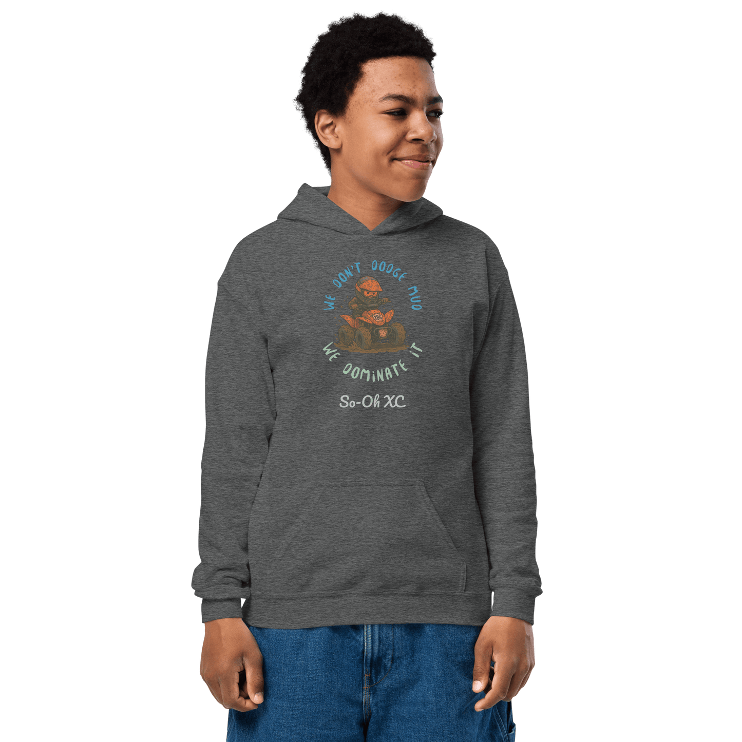 Youth So - Oh ATV hoodie Dark Heather - Kirik Motorsports