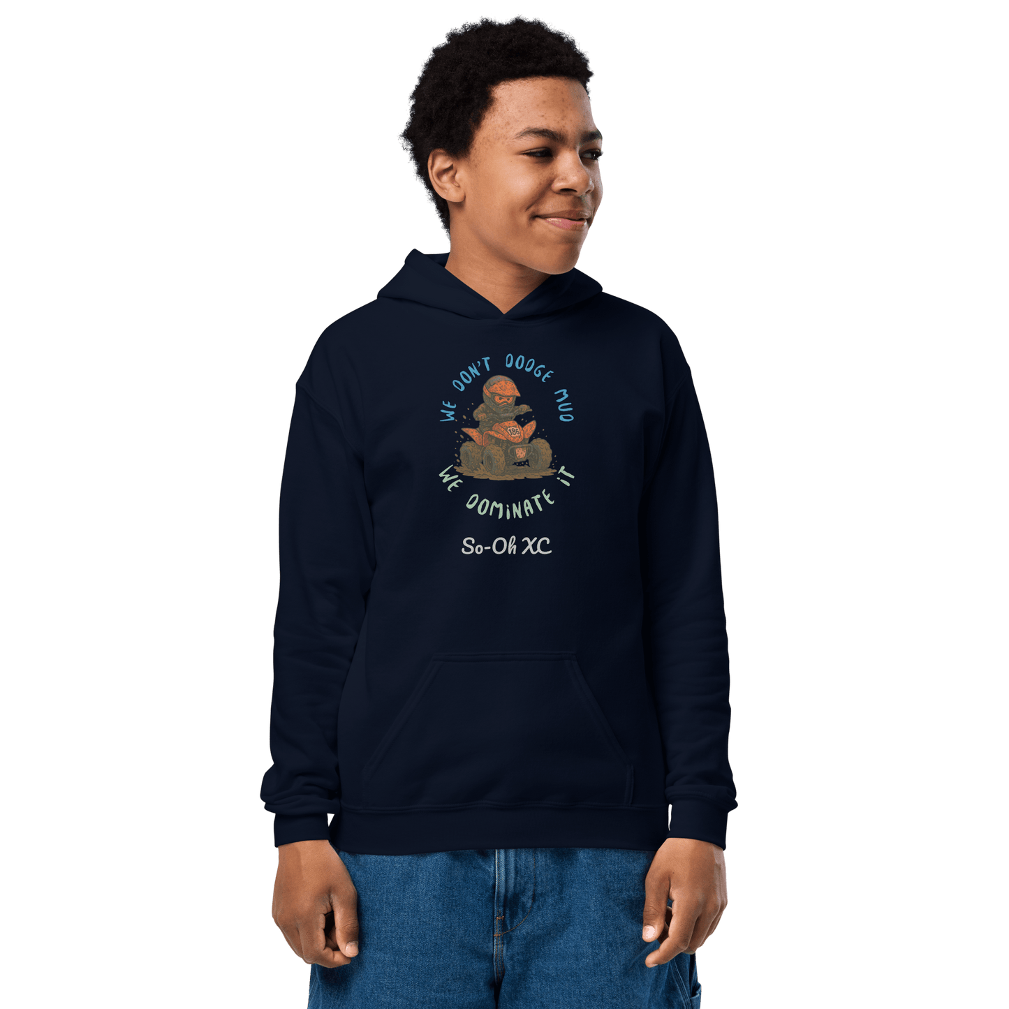 Youth So - Oh ATV hoodie Navy - Kirik Motorsports