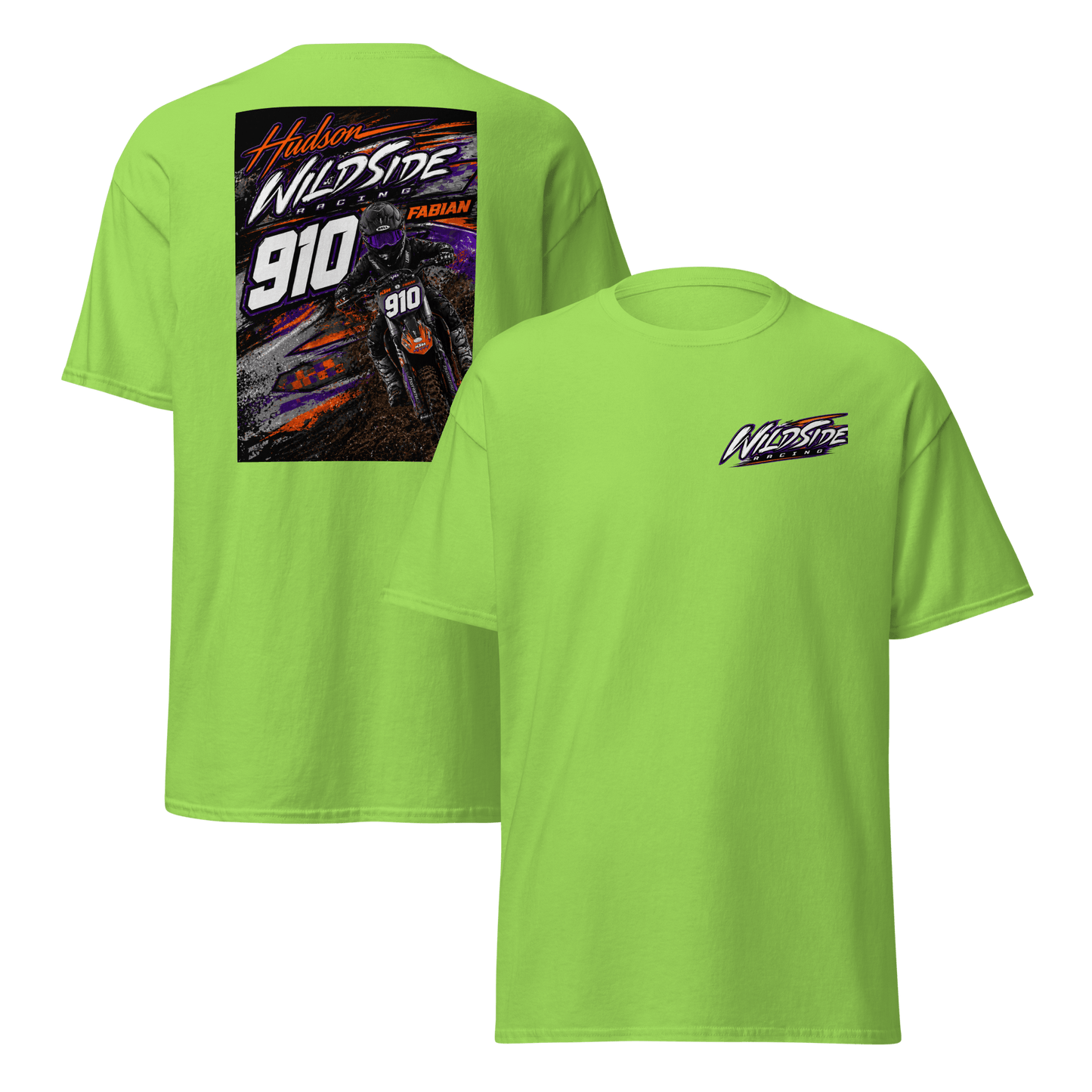 910 Wildside Racing T-Shirt Lime - Kirik Motorsports