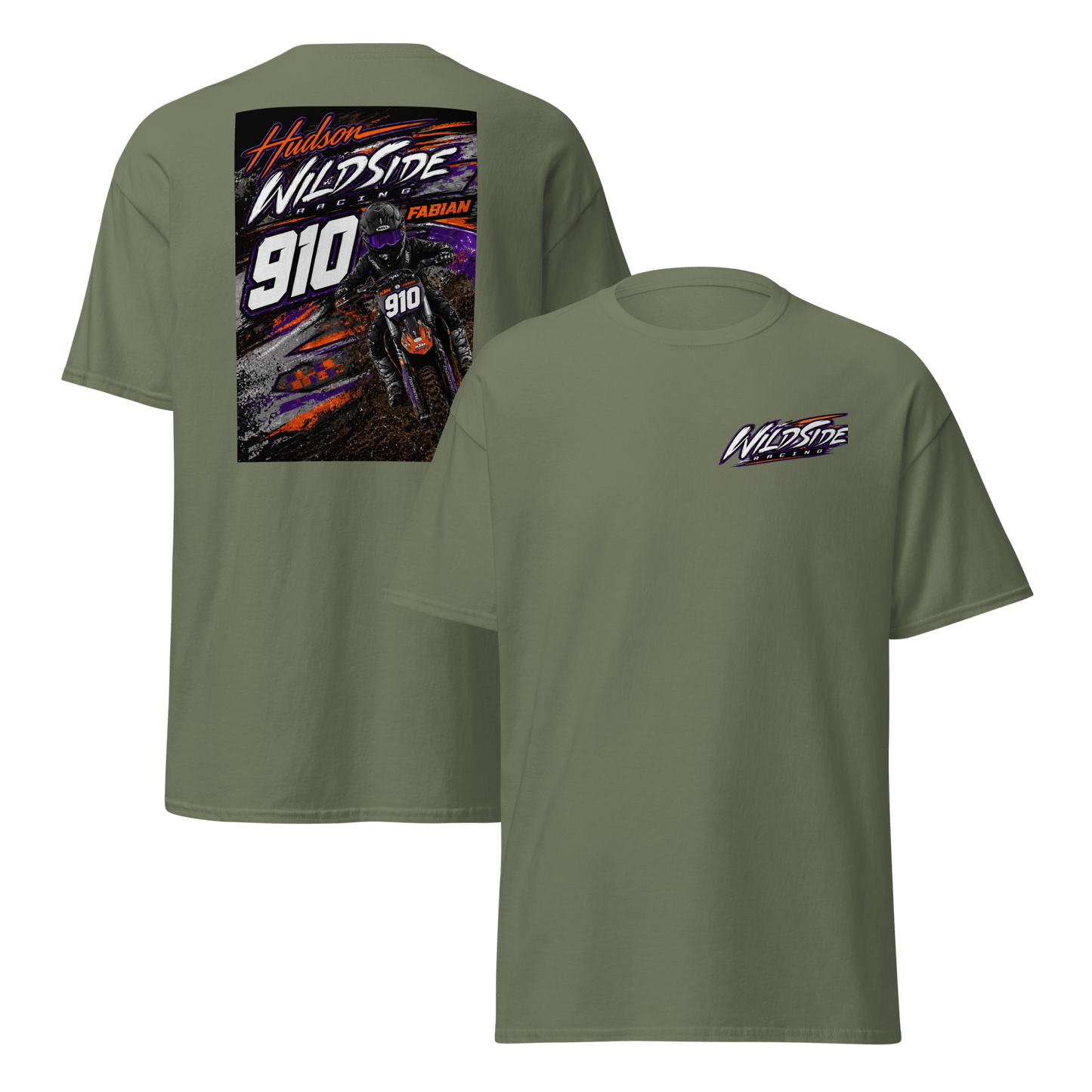 910 Wildside Racing T-Shirt Military Green - Kirik Motorsports