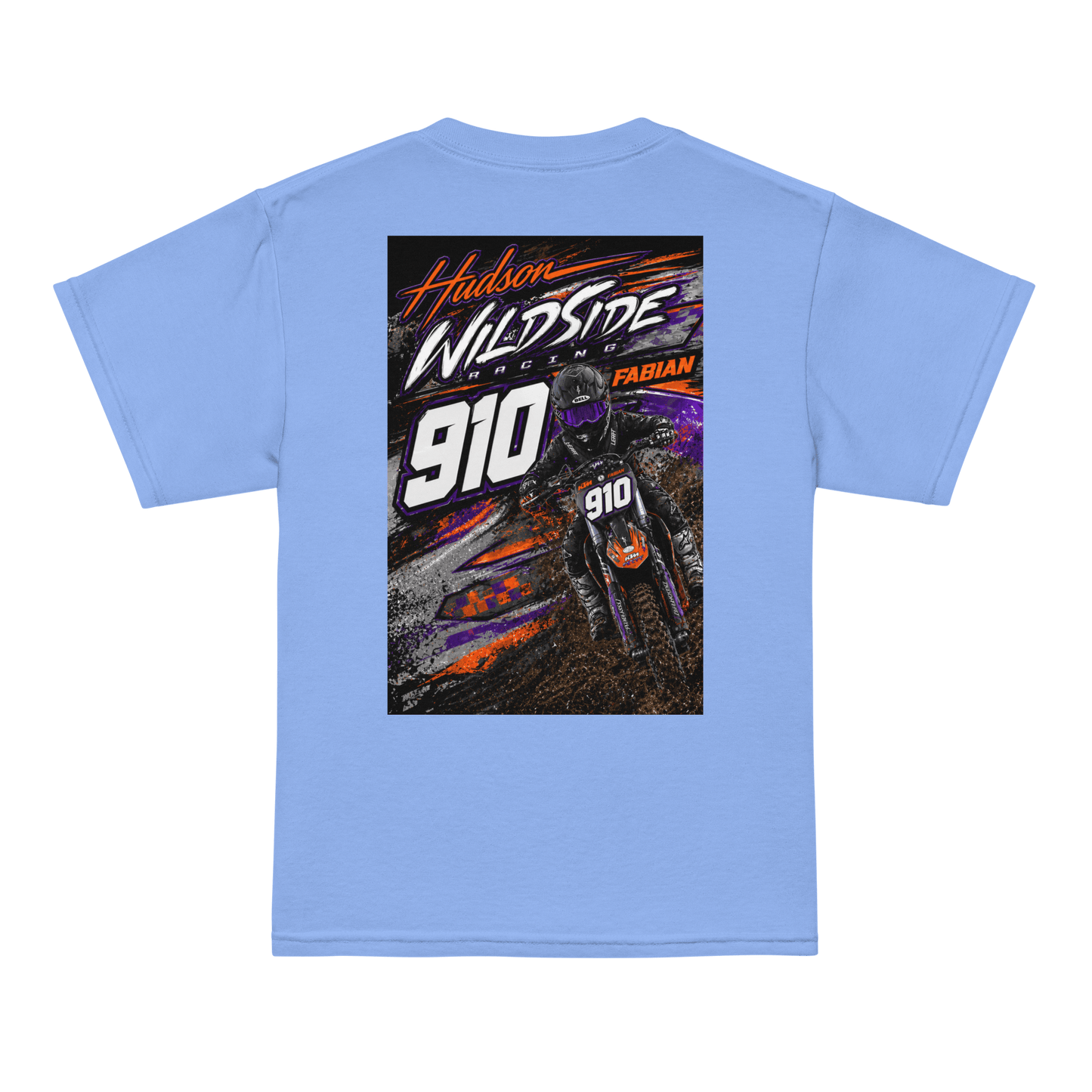 910 Wildside Racing Youth T-Shirt Carolina Blue - Kirik Motorsports