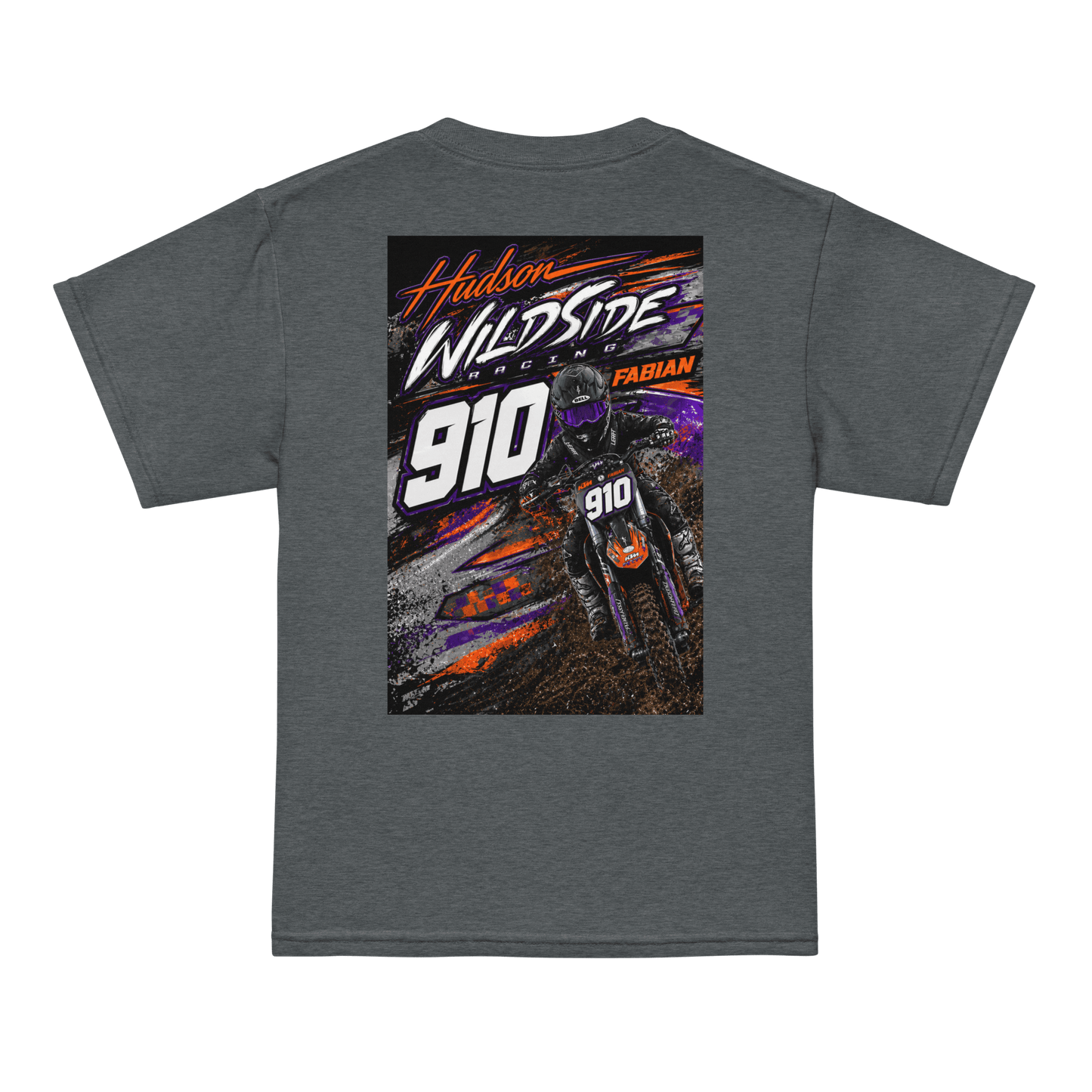 910 Wildside Racing Youth T-Shirt Dark Heather - Kirik Motorsports