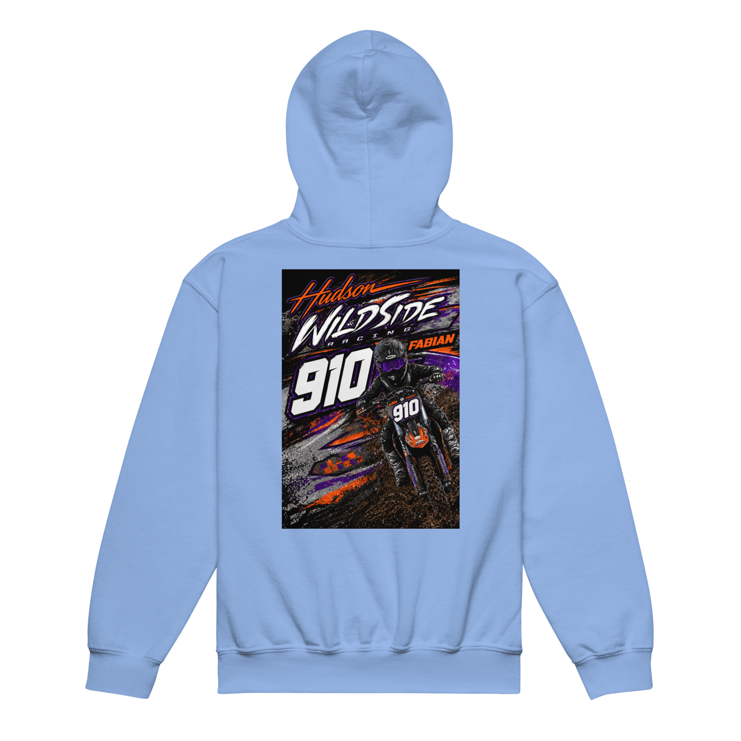 910 Wildside Youth Hoodie Carolina Blue - Kirik Motorsports