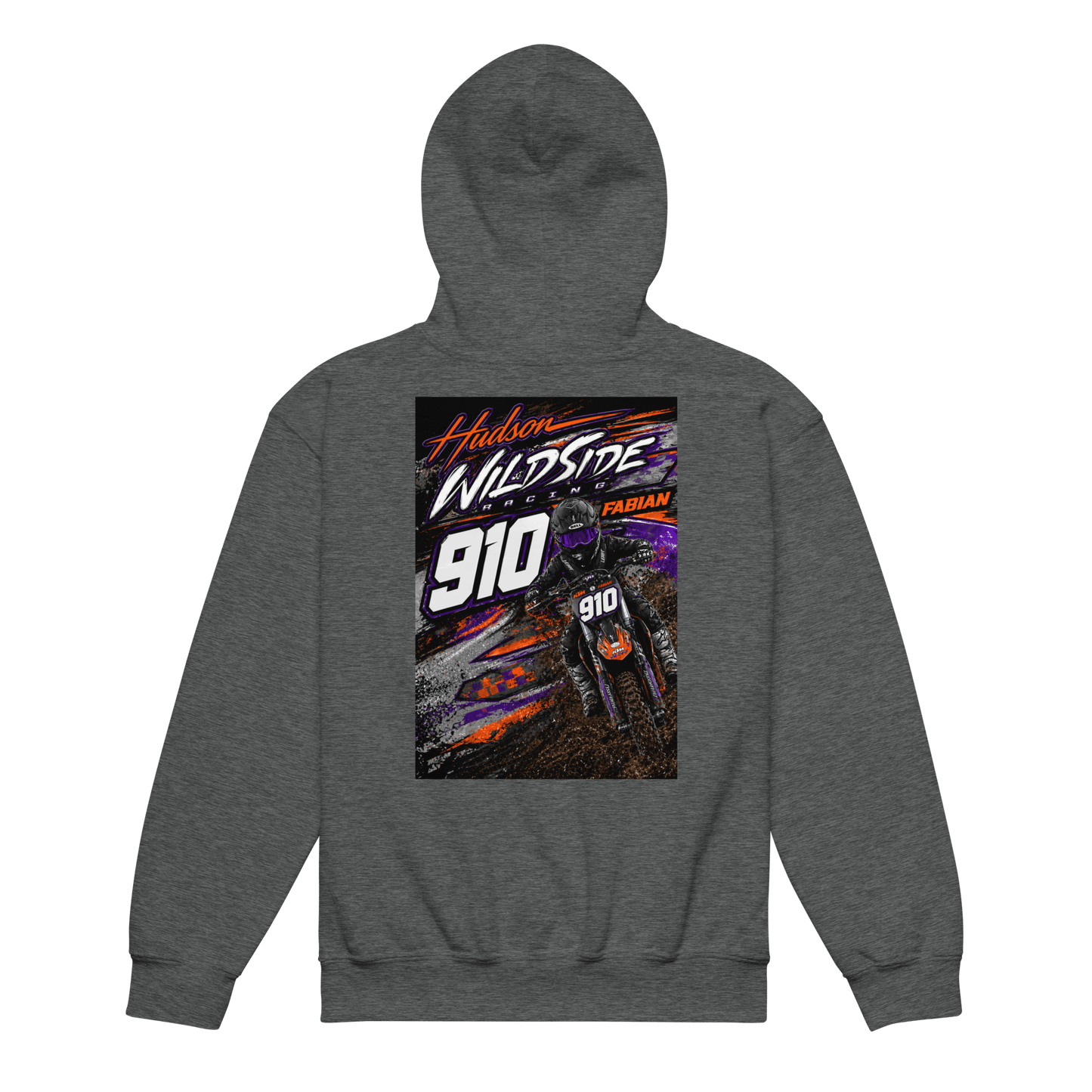 910 Wildside Youth Hoodie Dark Heather - Kirik Motorsports