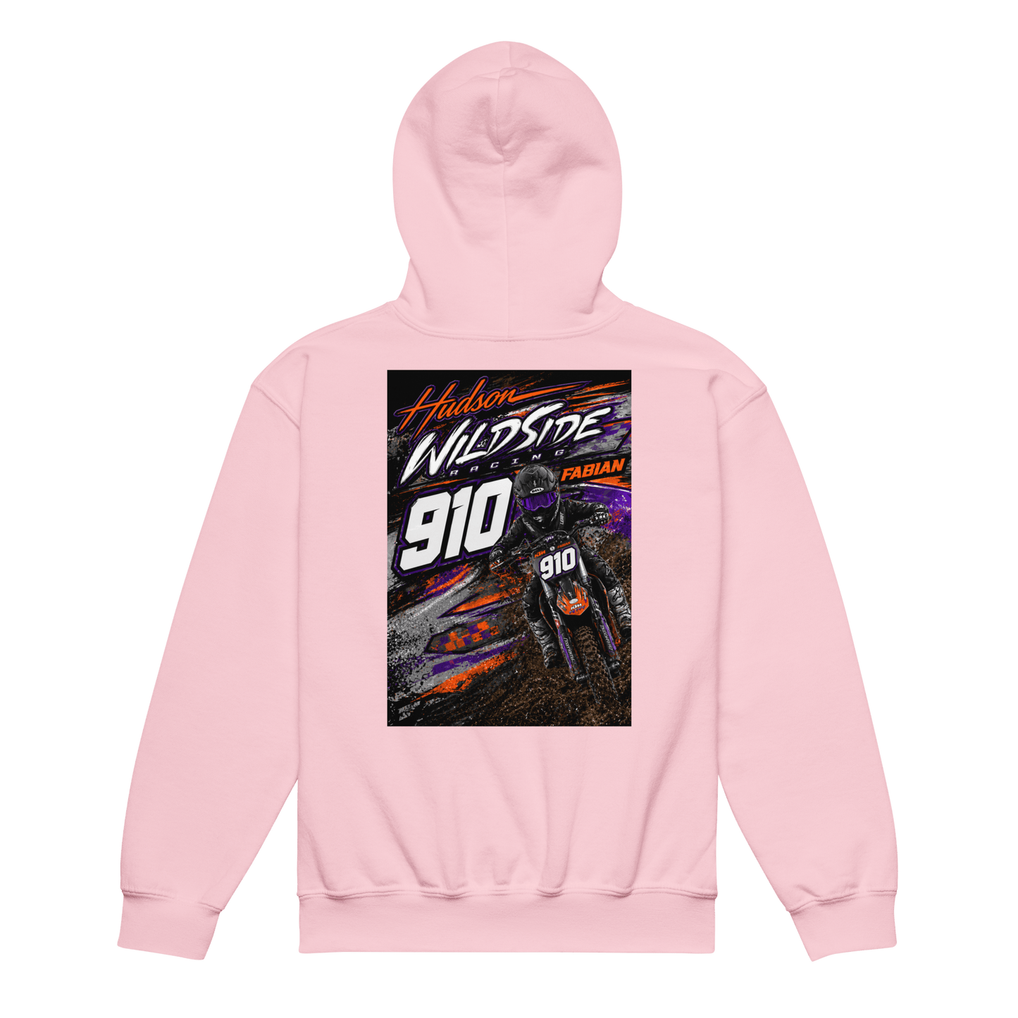 910 Wildside Youth Hoodie Light Pink - Kirik Motorsports