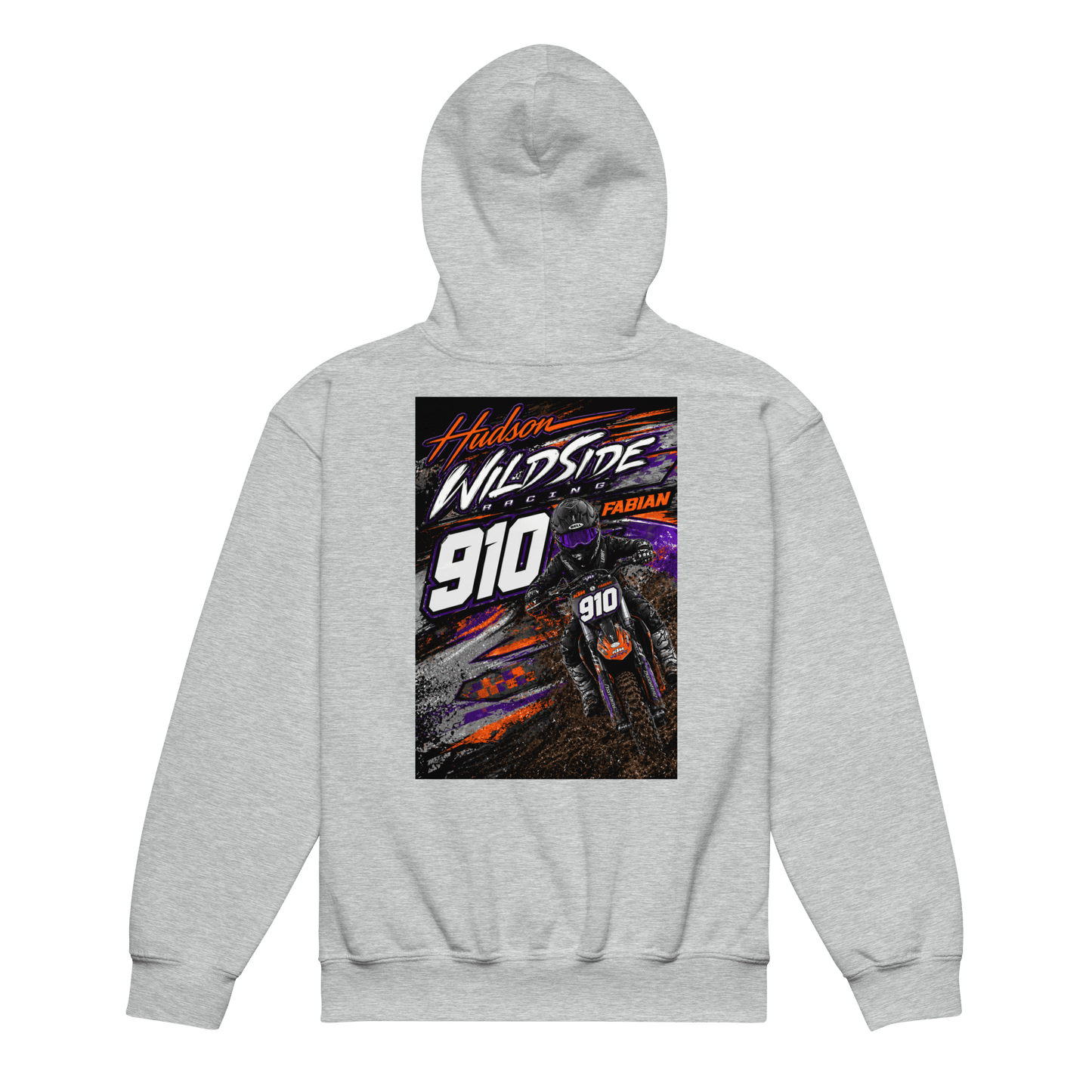910 Wildside Youth Hoodie Sport Grey - Kirik Motorsports
