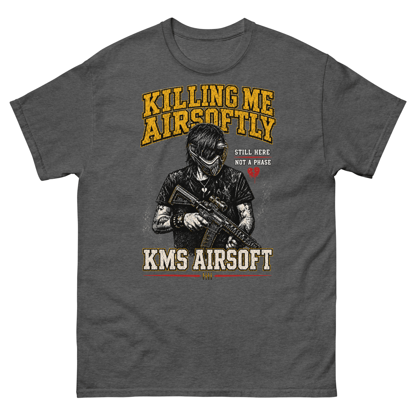 Airsoftly classic tee Dark Heather - Kirik Motorsports
