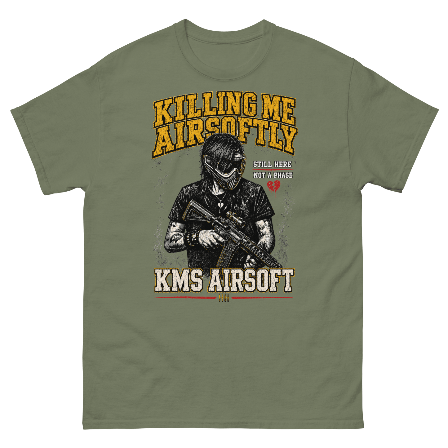 Airsoftly classic tee Military Green - Kirik Motorsports