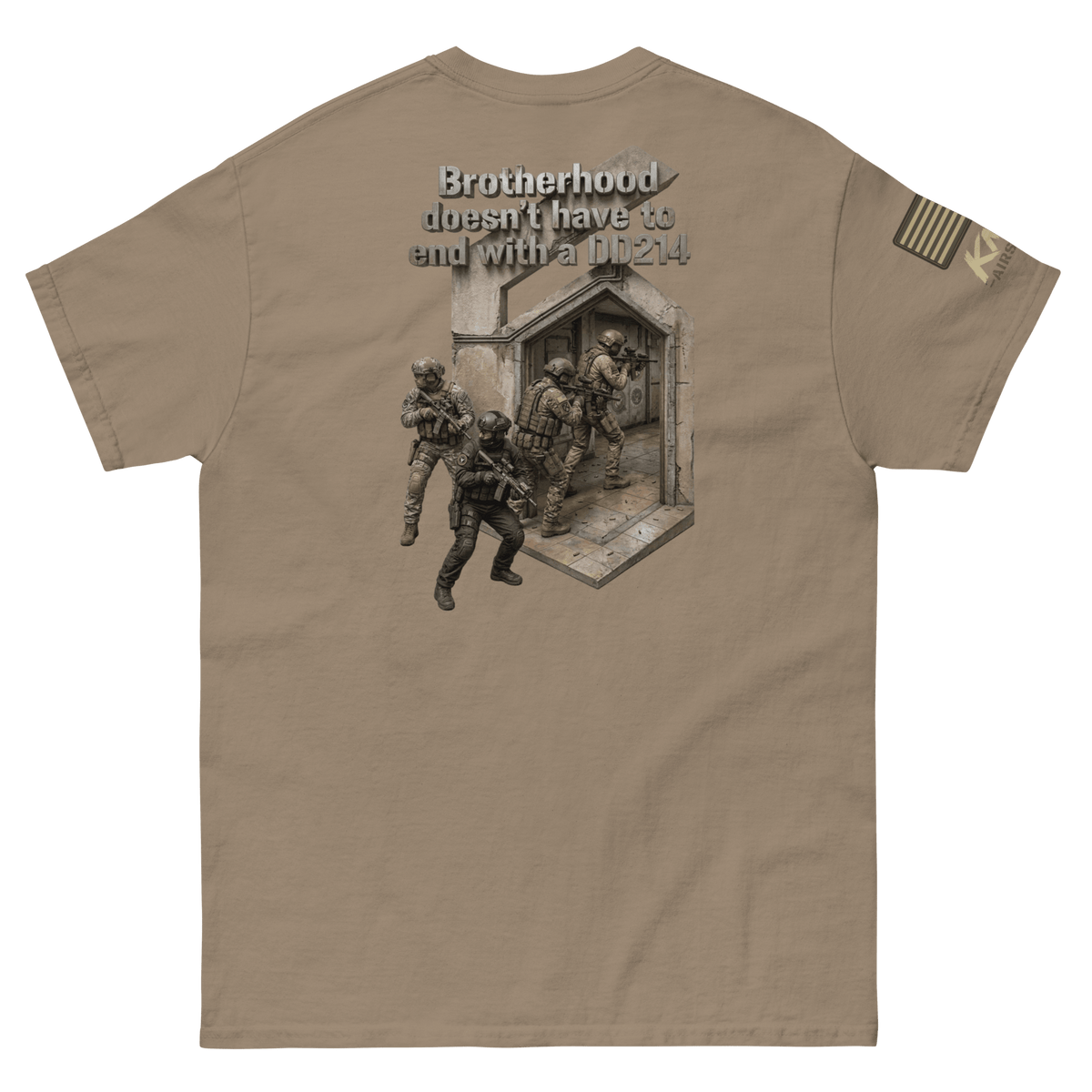 Battle Drill Tee 1 Brown Savana - Kirik Motorsports