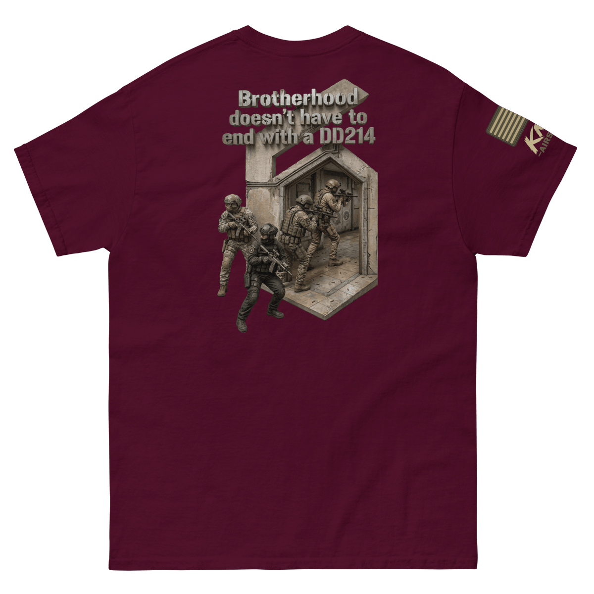 Battle Drill Tee 1 Maroon - Kirik Motorsports