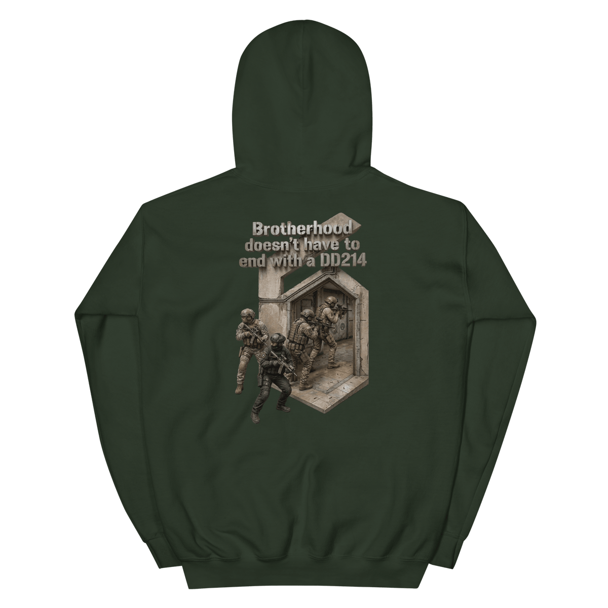 BD Hoodie 1 Forest Green - Kirik Motorsports