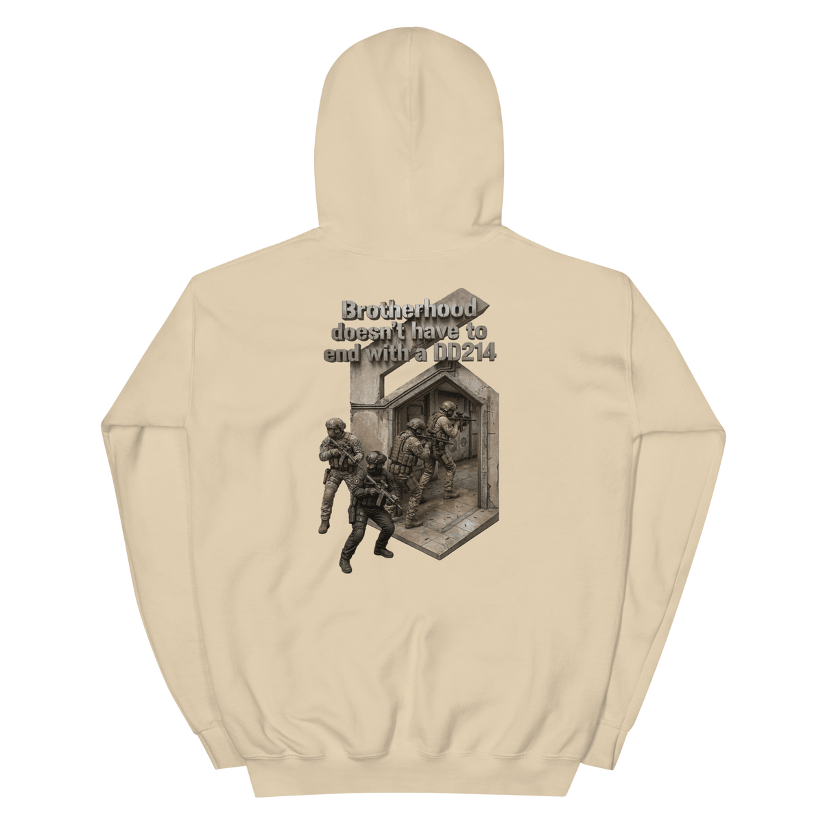 BD Hoodie 1 Sand - Kirik Motorsports