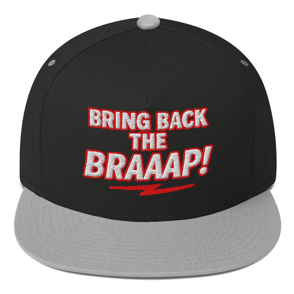 Bring the Braap Flat Bill Black/ Grey - Kirik Motorsports
