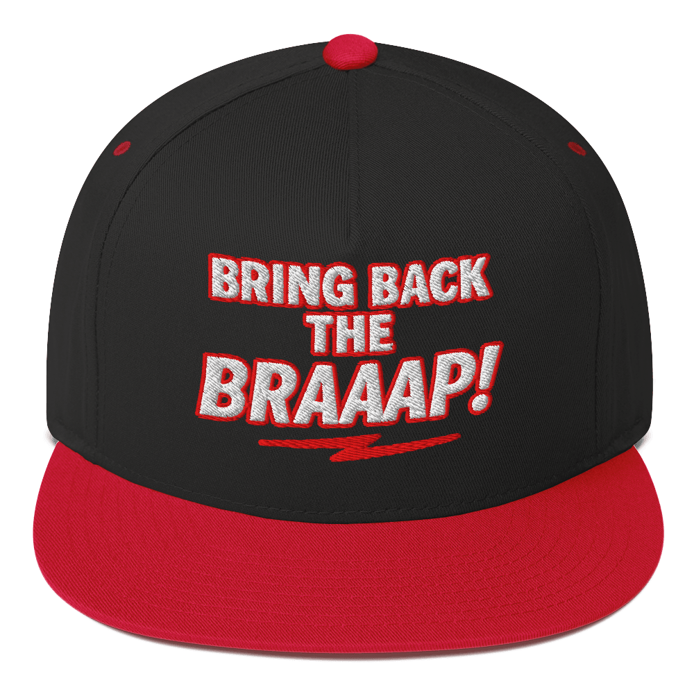 Bring the Braap Flat Bill Black/ Red - Kirik Motorsports