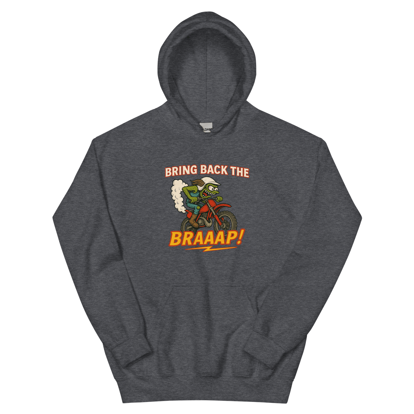 Bring the Braap Hoodie Dark Heather - Kirik Motorsports