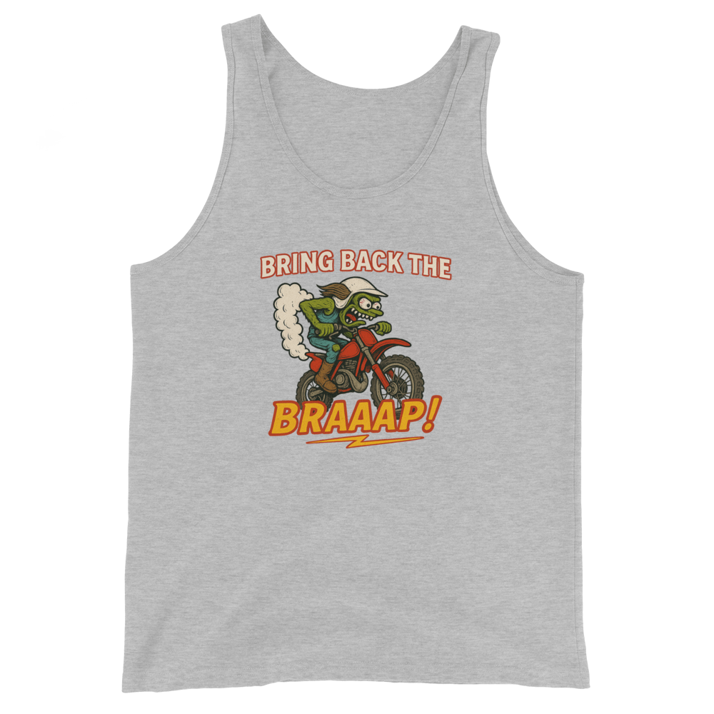 Bring the Braap Tank Athletic Heather - Kirik Motorsports