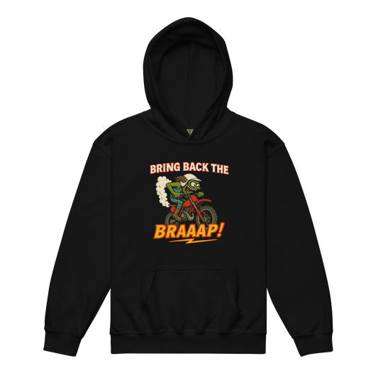Bring the Braap Youth Hoodie Black - Kirik Motorsports