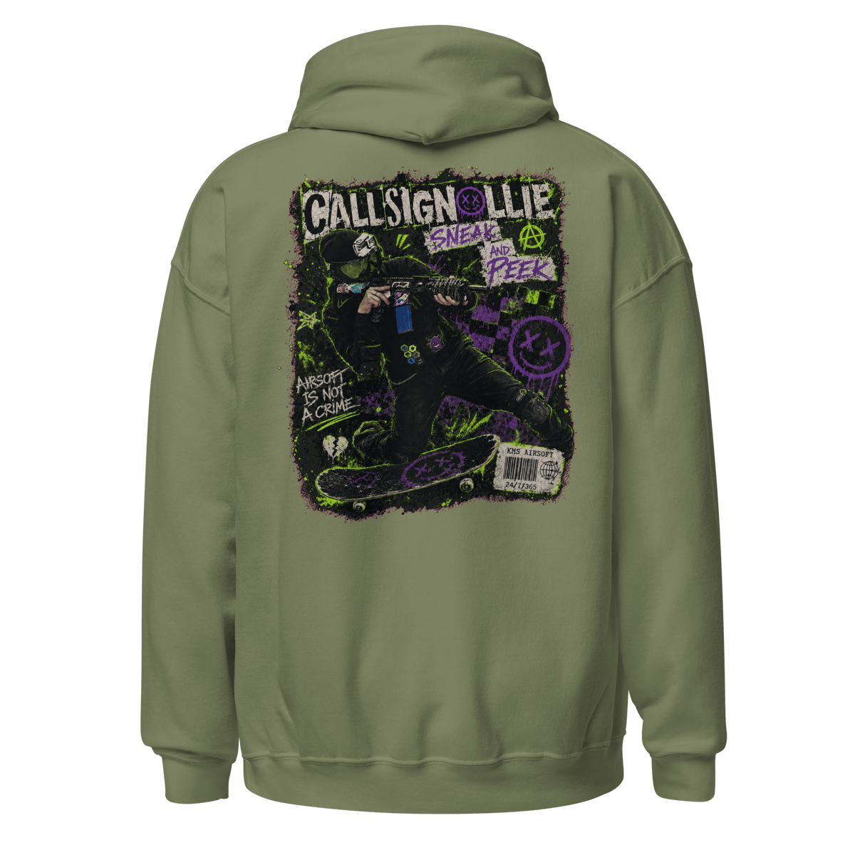 CallsignOllie Hoodie Military Green - Kirik Motorsports