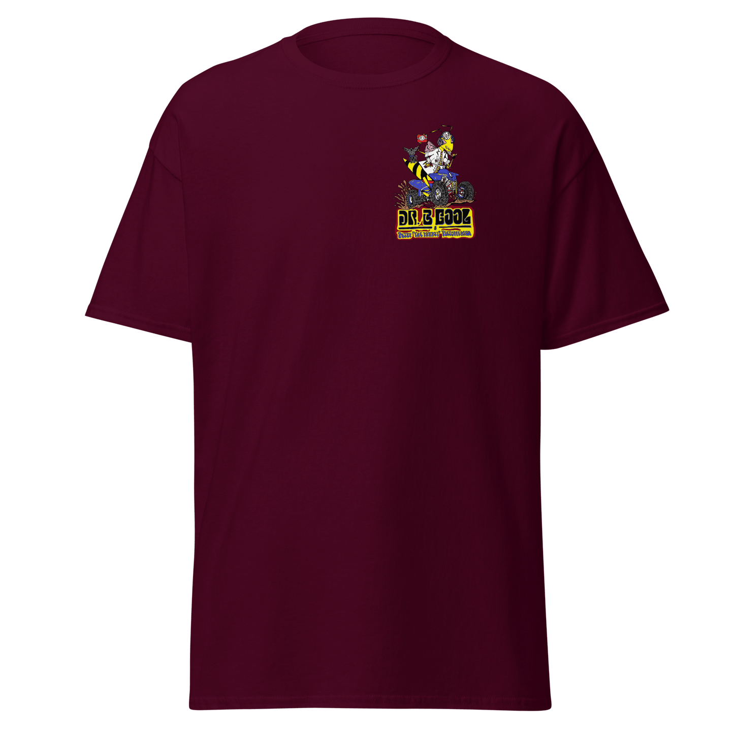 Dr. B Cool classic tee Maroon - Kirik Motorsports