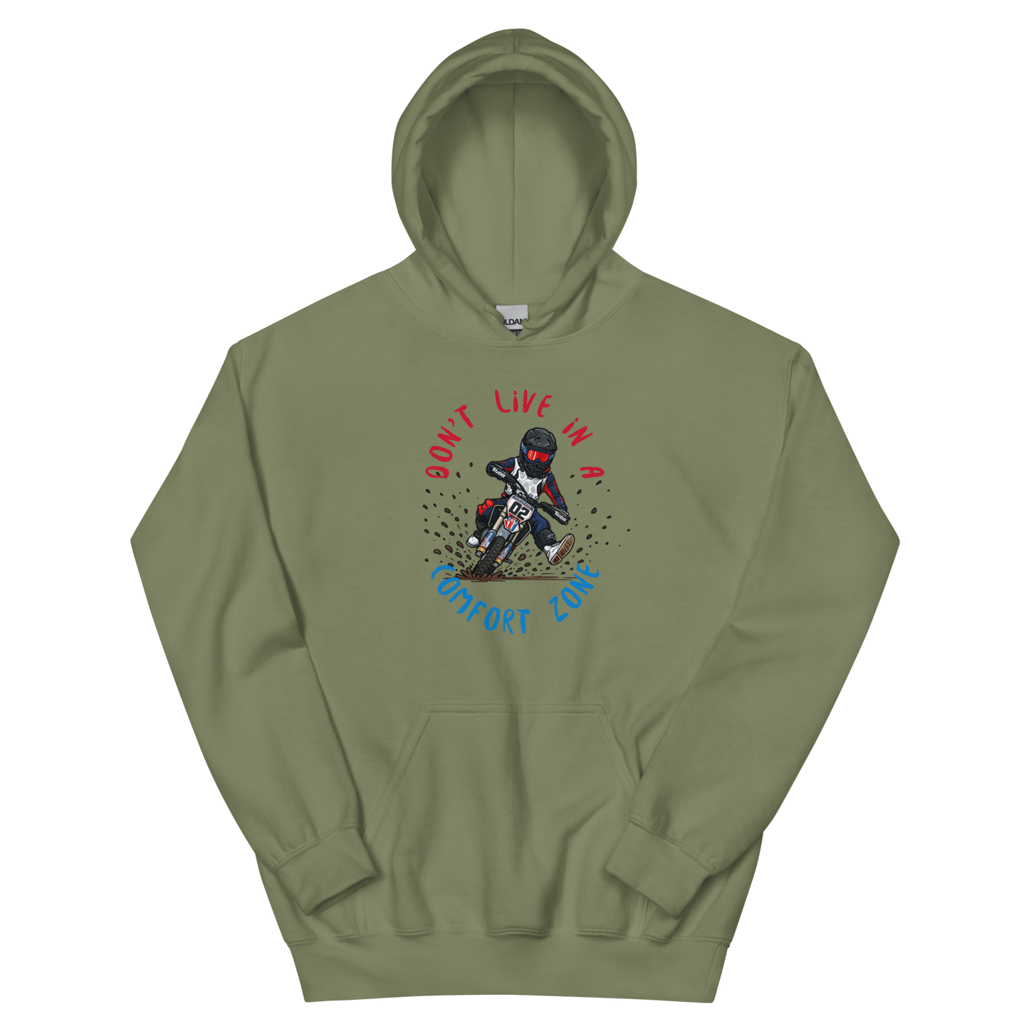 Fast Eddy Adult Hoodie Military Green - Kirik Motorsports