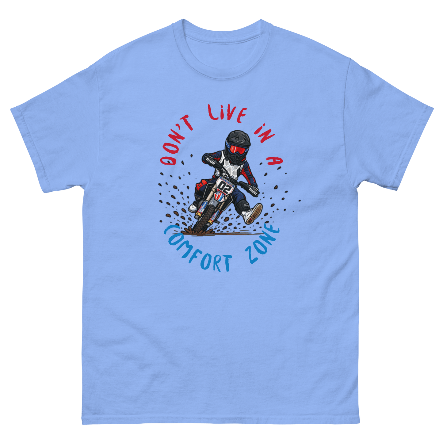 Fast Eddy Adult Tee Carolina Blue - Kirik Motorsports