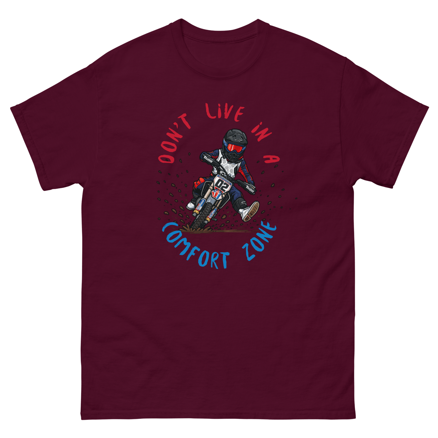 Fast Eddy Adult Tee Maroon - Kirik Motorsports