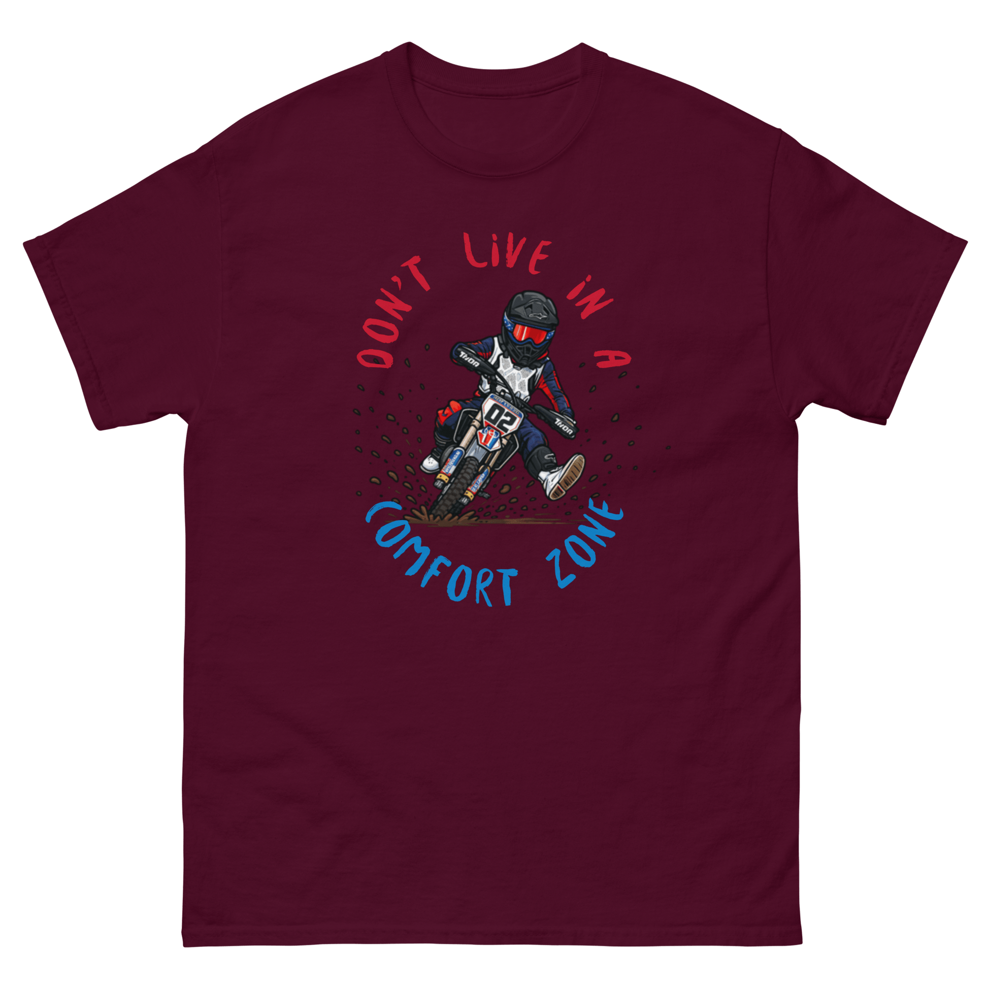Fast Eddy Adult Tee Maroon - Kirik Motorsports