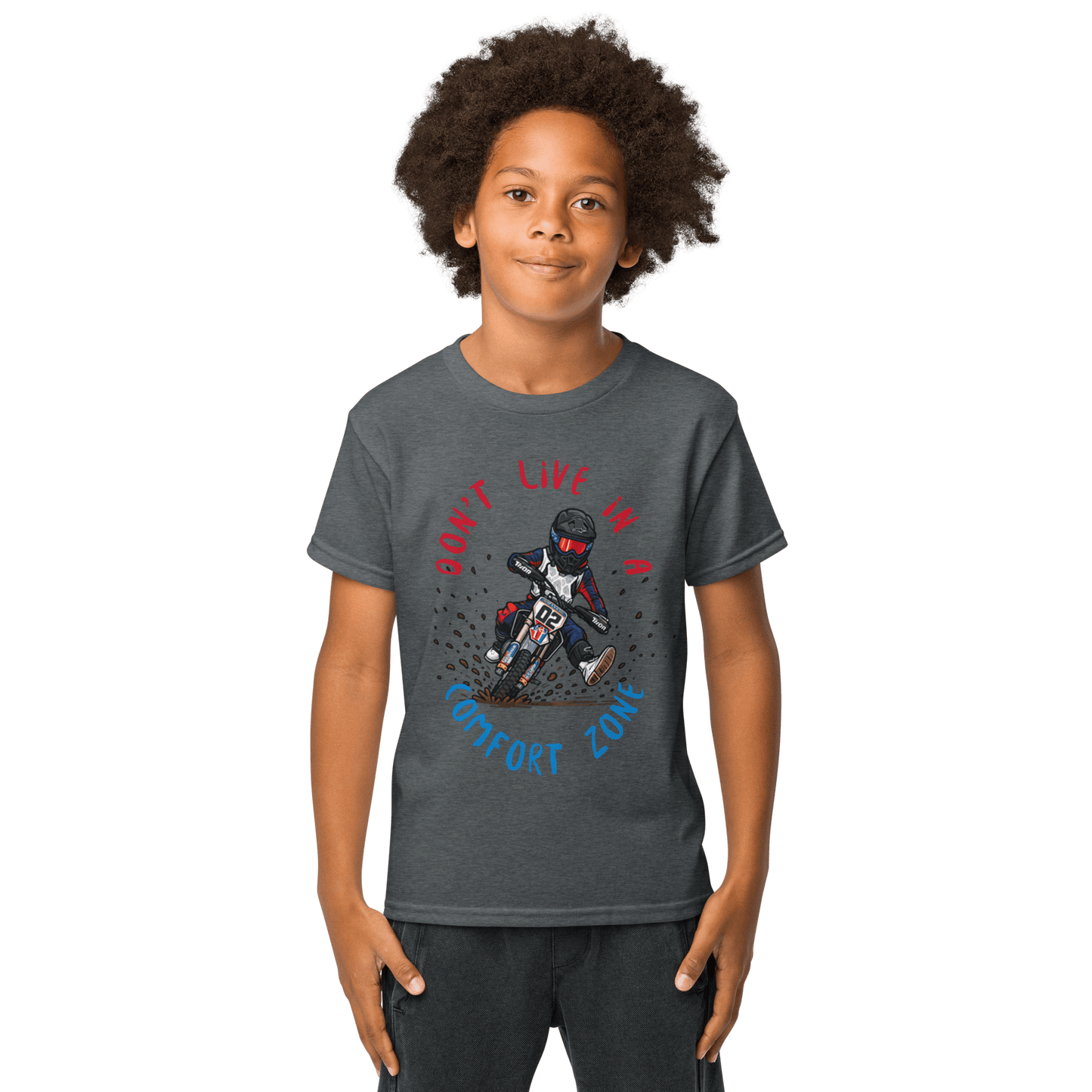 Fast Eddy Youth Tee Dark Heather - Kirik Motorsports