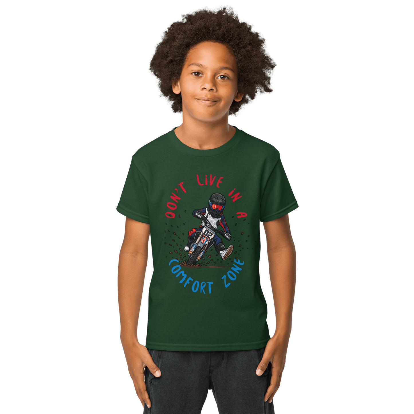 Fast Eddy Youth Tee Forest Green - Kirik Motorsports