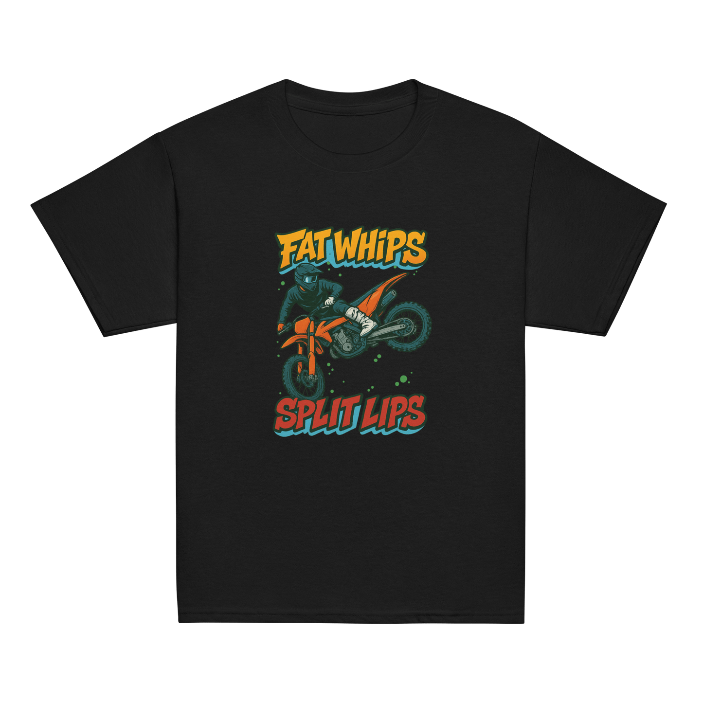 Fat Whip Youth tee Black - Kirik Motorsports