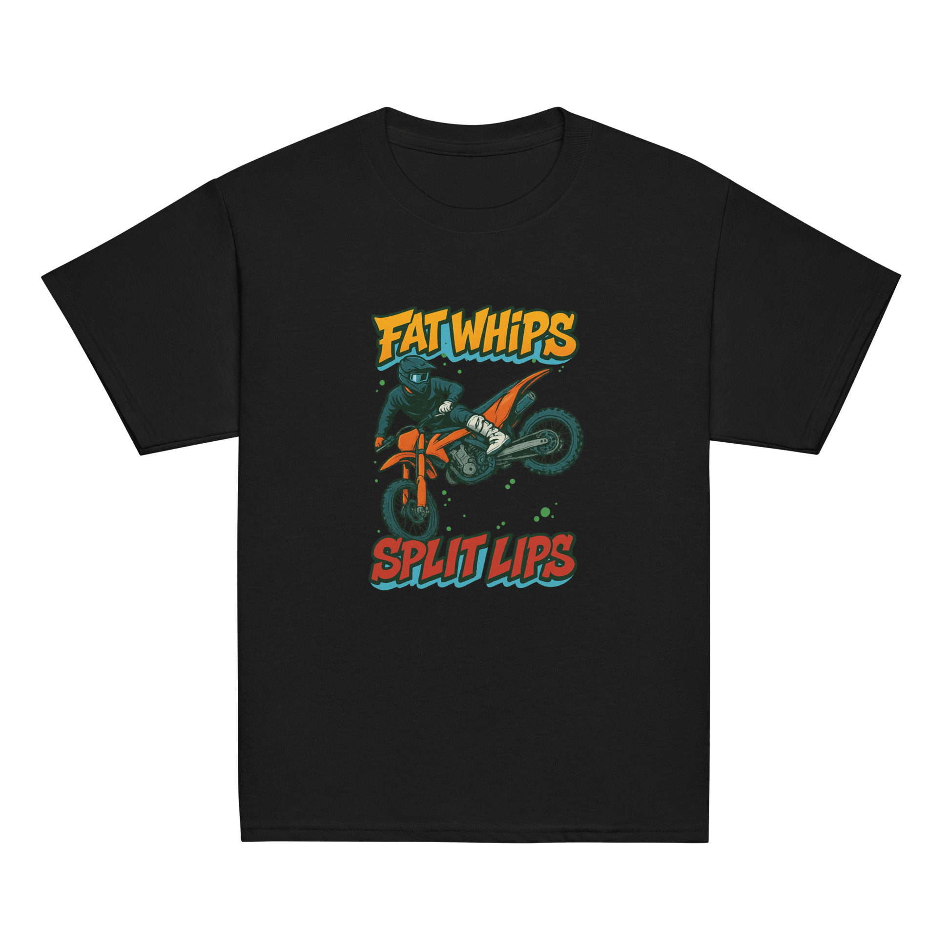 Fat Whip Youth tee Black - Kirik Motorsports