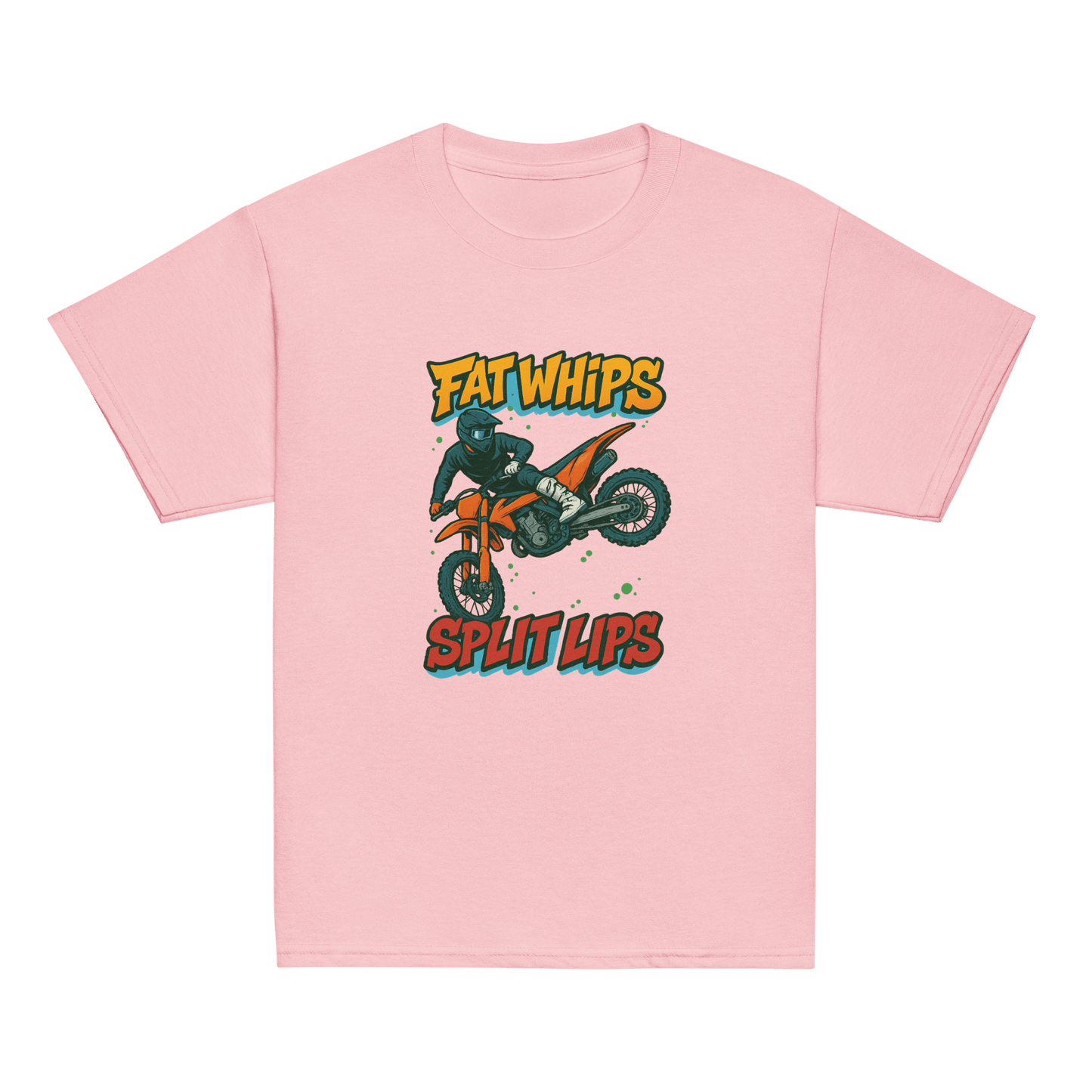 Fat Whip Youth tee Light Pink - Kirik Motorsports