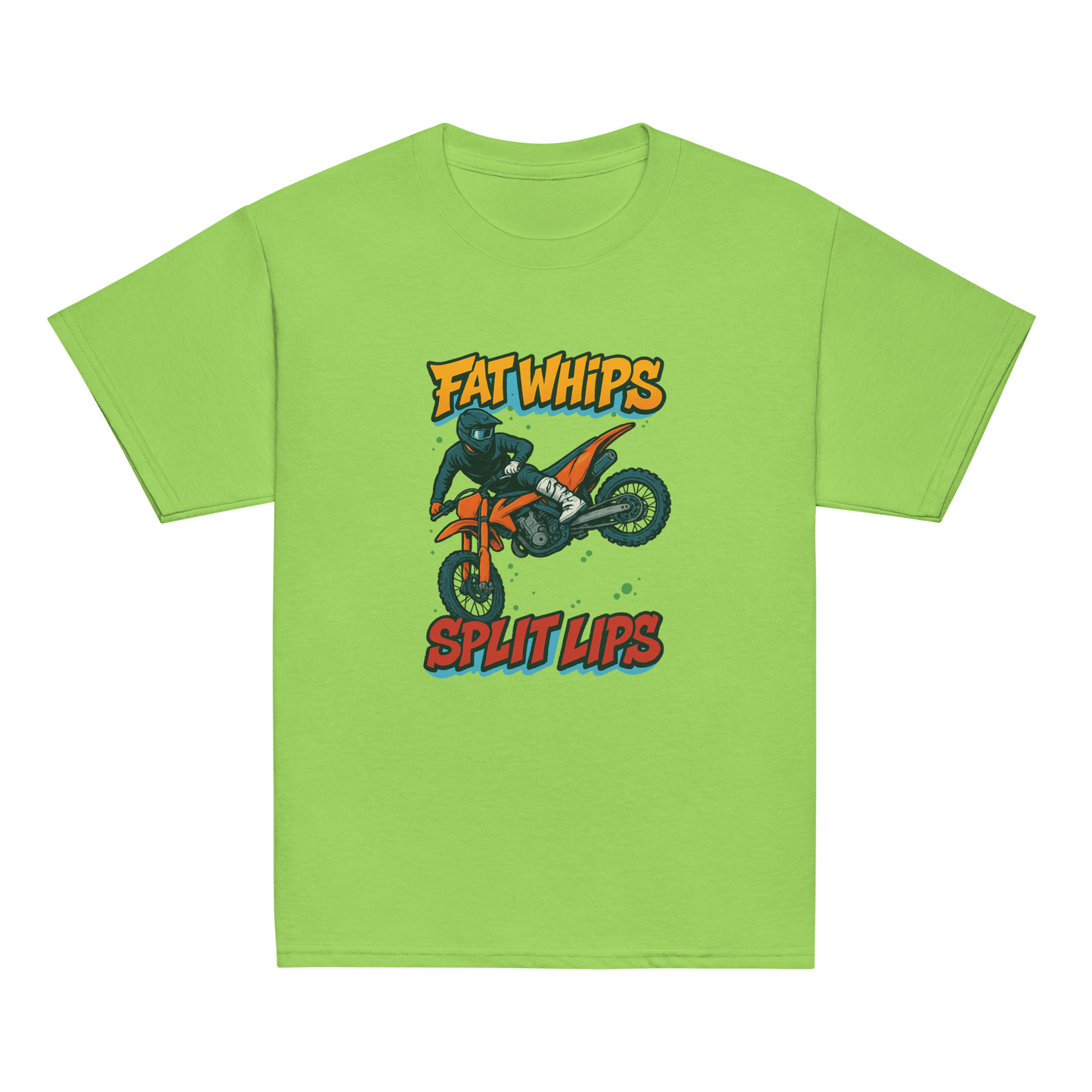 Fat Whip Youth tee Lime - Kirik Motorsports
