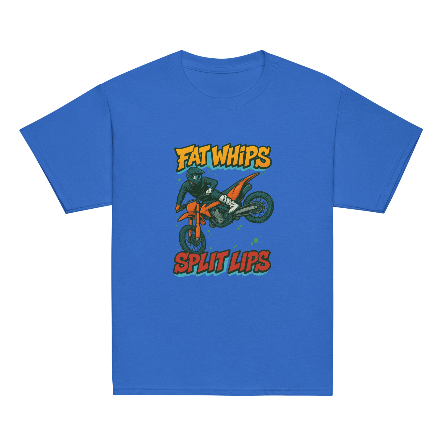 Fat Whip Youth tee Royal - Kirik Motorsports