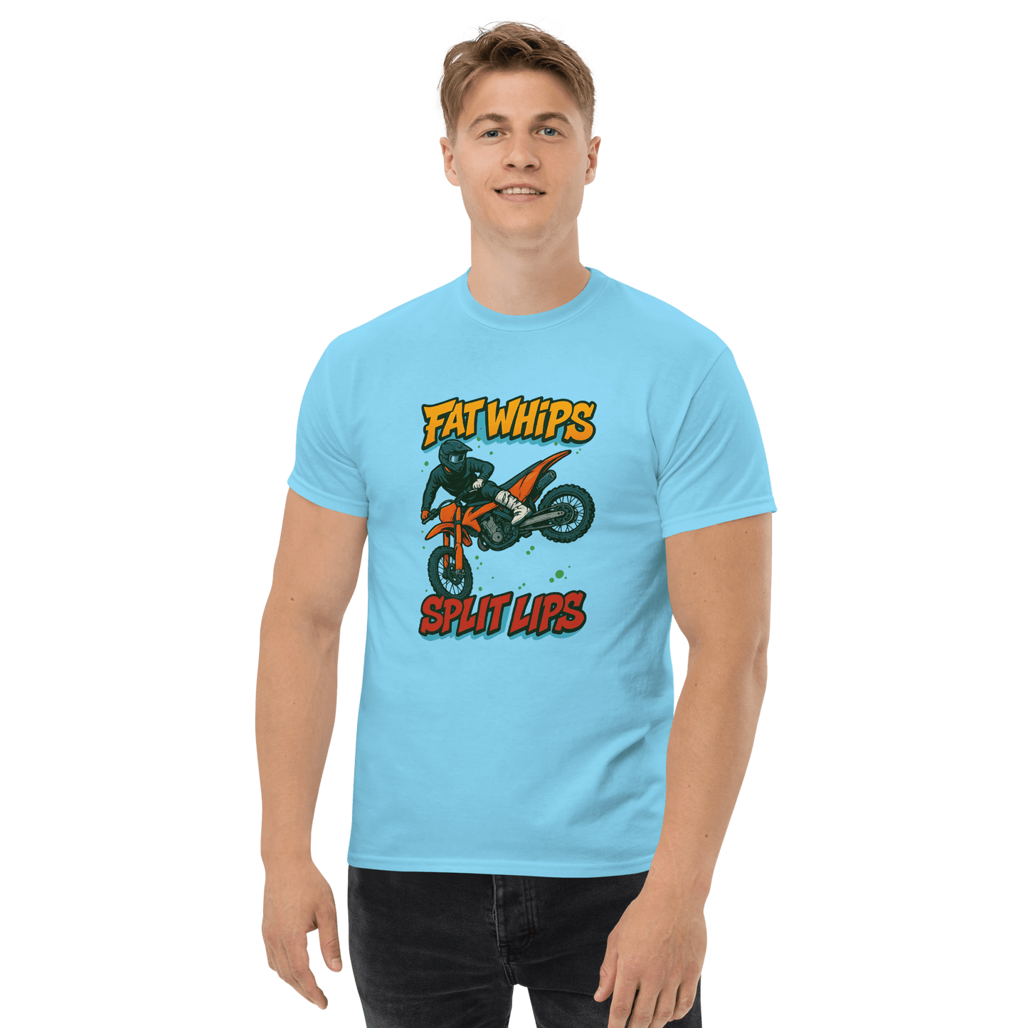 Fat Whips Adult Tee Sky - Kirik Motorsports