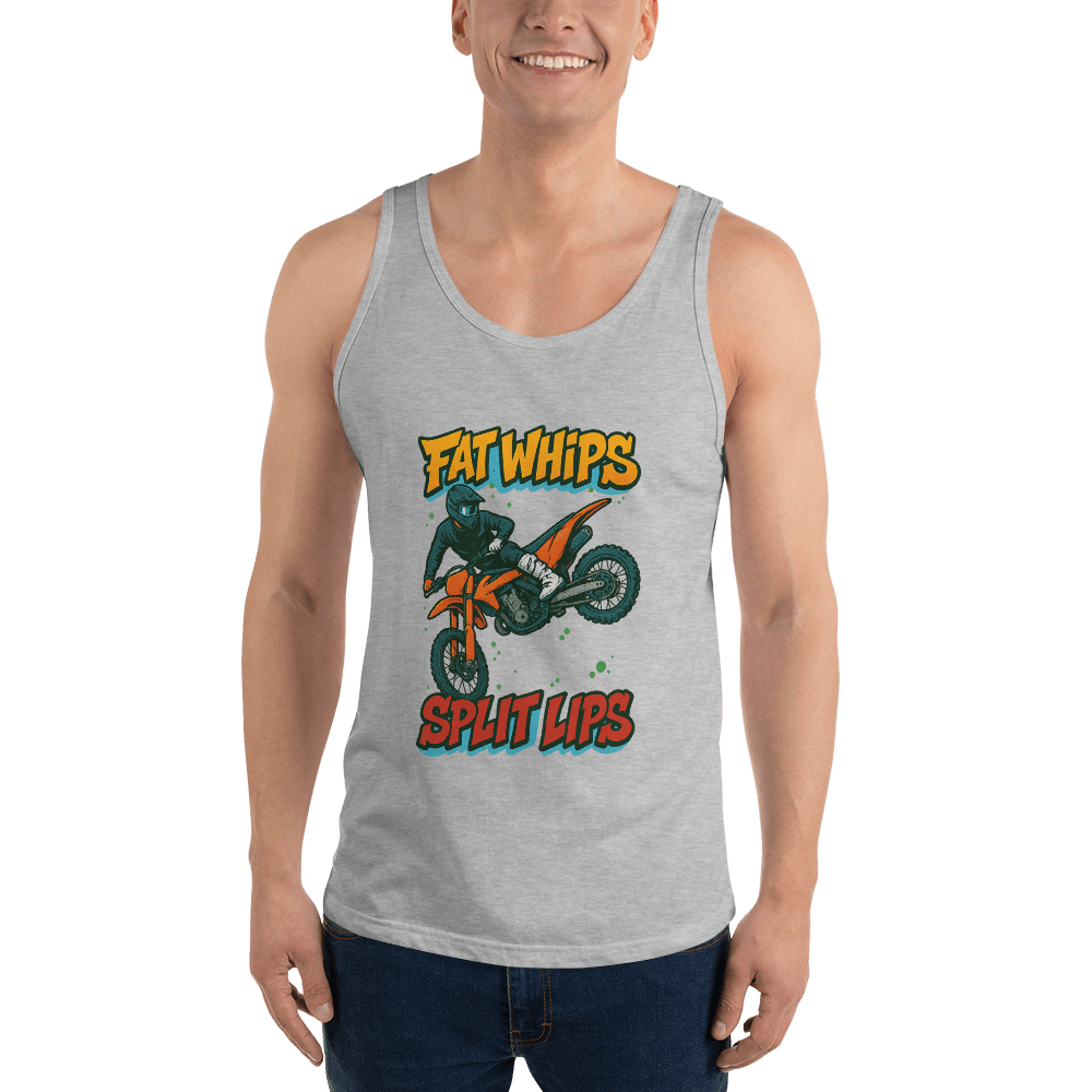 Fat Whips Tank Top Athletic Heather - Kirik Motorsports
