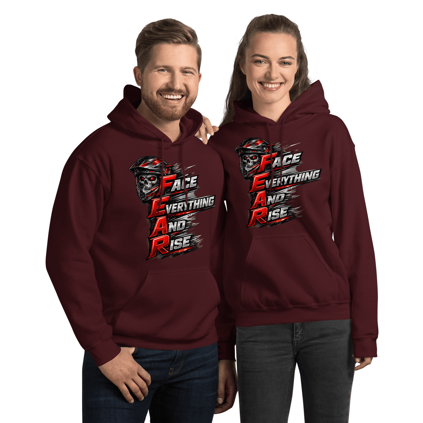 FEAR Adult Hoodie Maroon - Kirik Motorsports