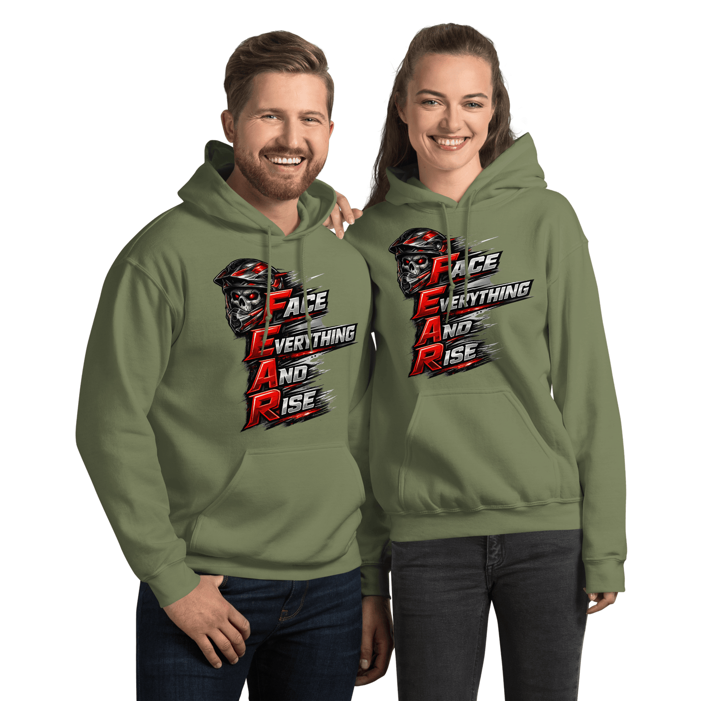 FEAR Adult Hoodie Military Green - Kirik Motorsports