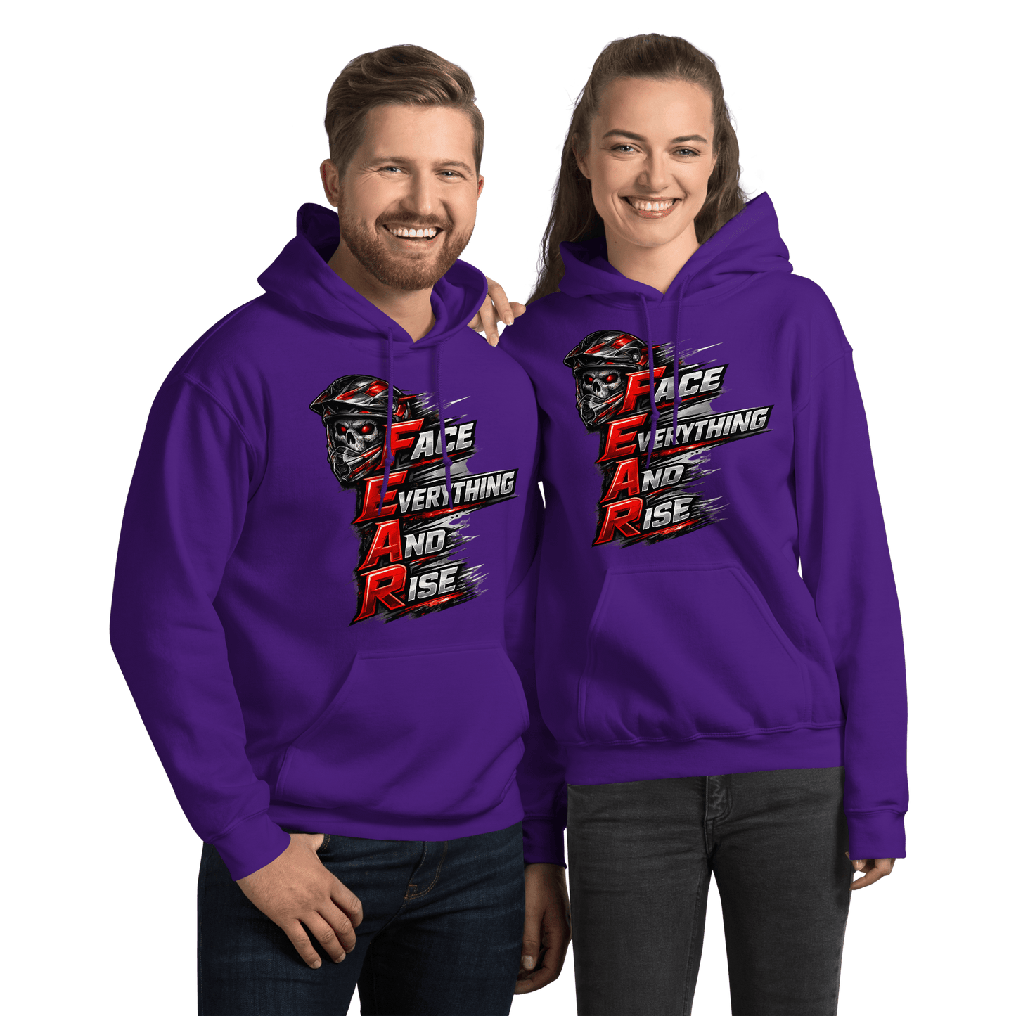 FEAR Adult Hoodie Purple - Kirik Motorsports