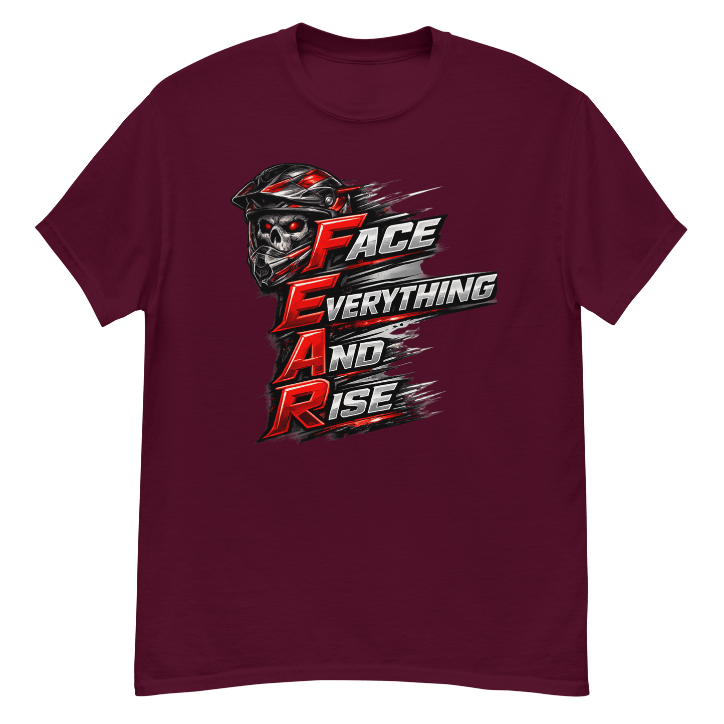 FEAR Adult Tee Maroon - Kirik Motorsports