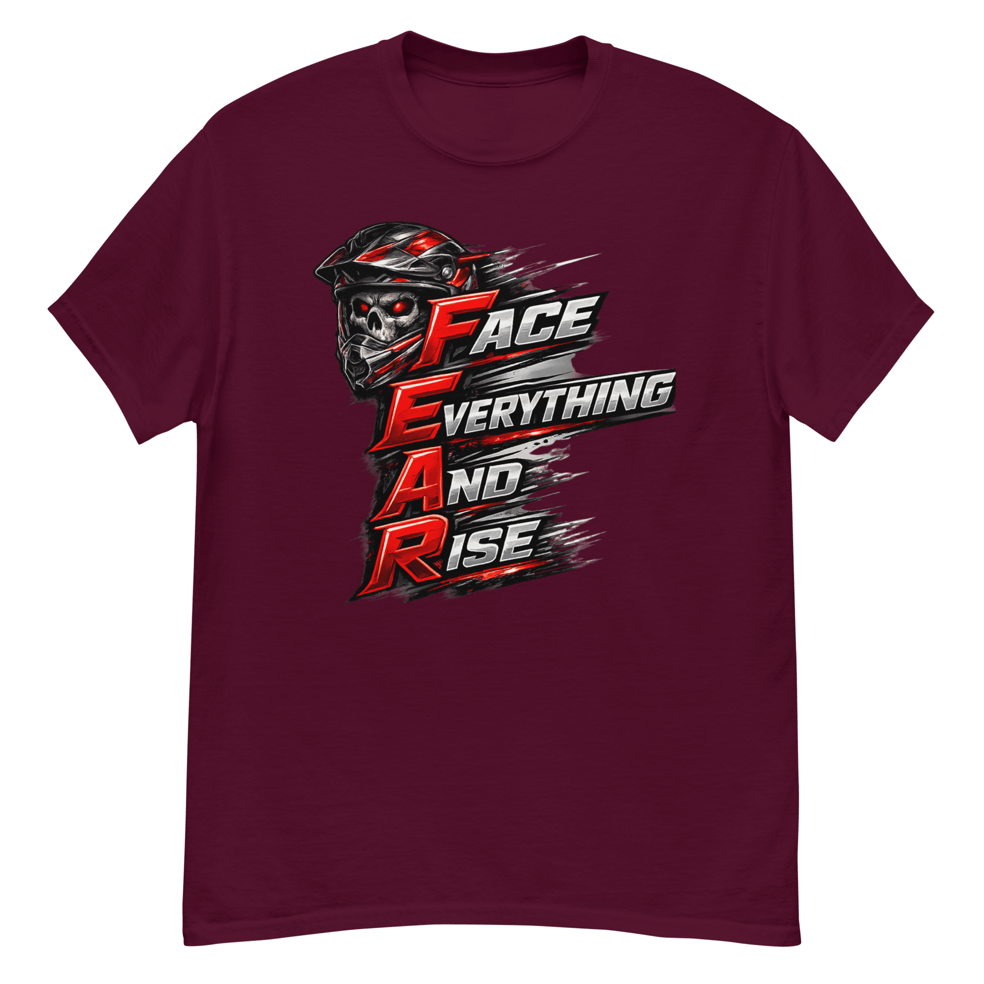 FEAR Adult Tee Maroon - Kirik Motorsports