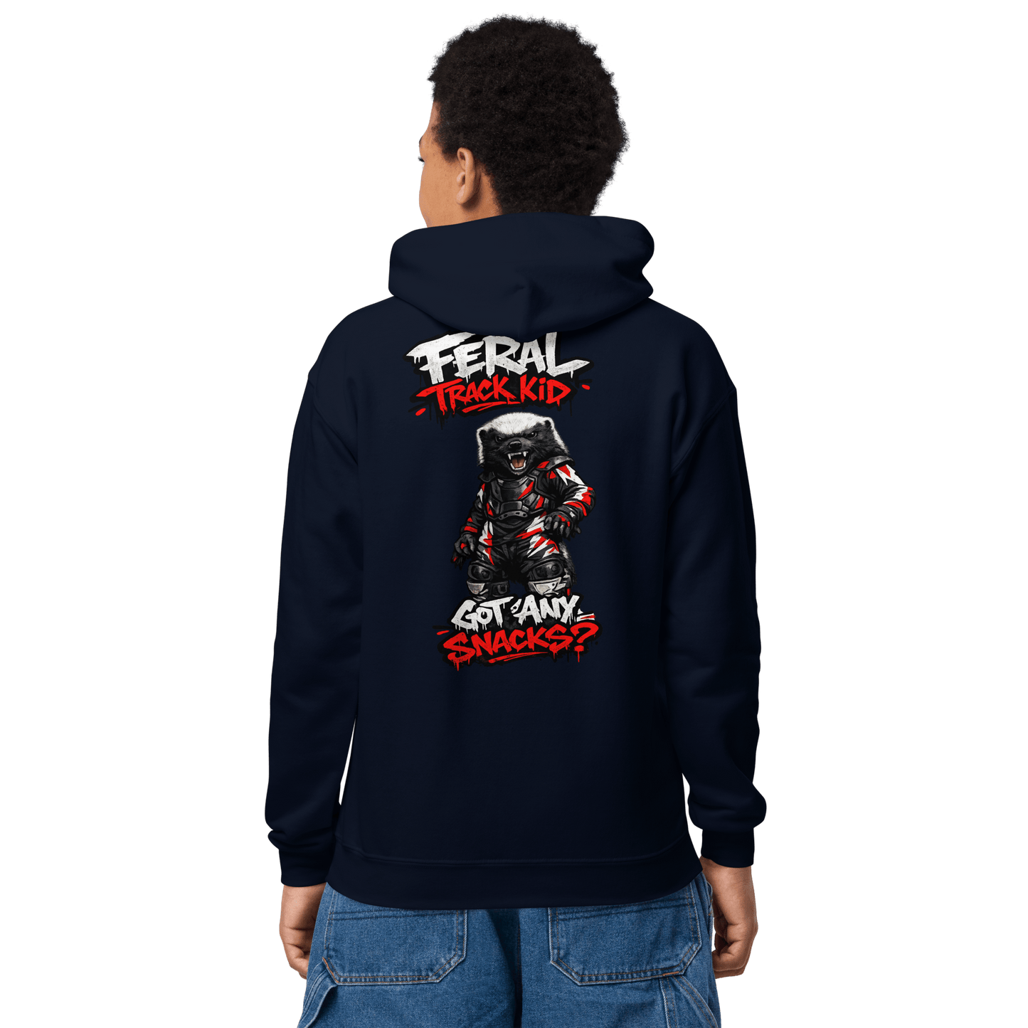 Feral Badger Hoodie Navy - Kirik Motorsports
